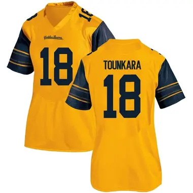 Gold Replica Women's Serigne Tounkara California Golden Bears Alternate Football College Jersey