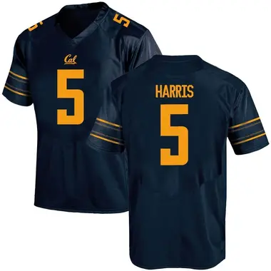 Navy Replica Men's Marcus Harris California Golden Bears Football College Jersey