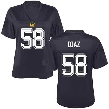 Navy Replica Women's Elijah Diaz California Golden Bears Football College Jersey