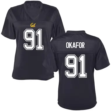 Navy Replica Women's Ike Okafor California Golden Bears Football College Jersey