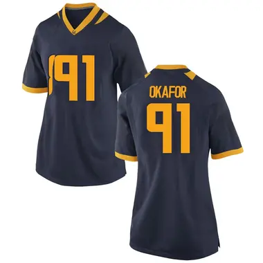 Navy Replica Women's Ike Okafor California Golden Bears Football College Jersey