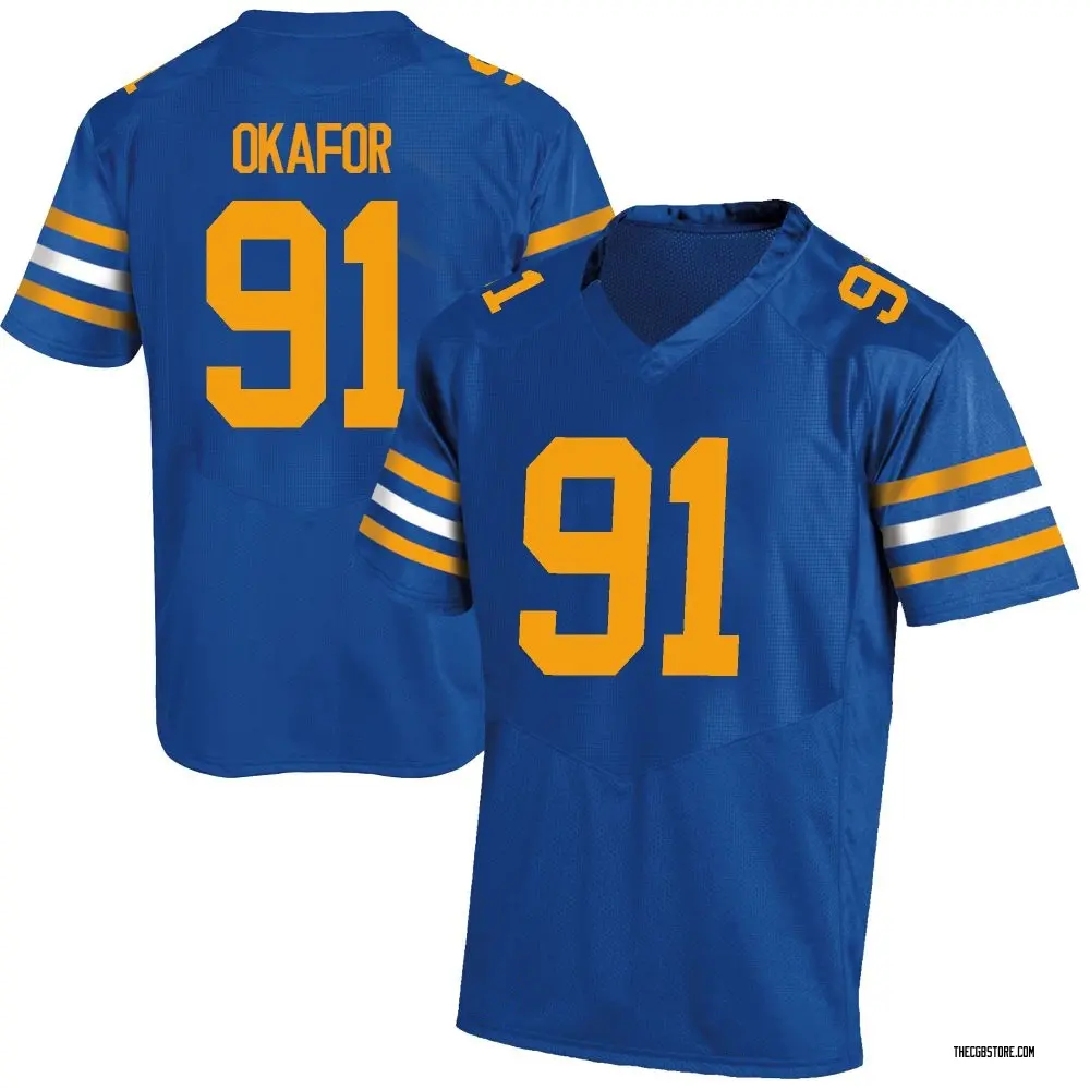 Royal Replica Men's Ike Okafor California Golden Bears Football College Jersey
