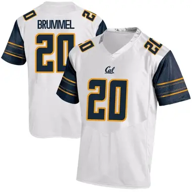 White Game Men's Belay Brummel California Golden Bears Football College Jersey