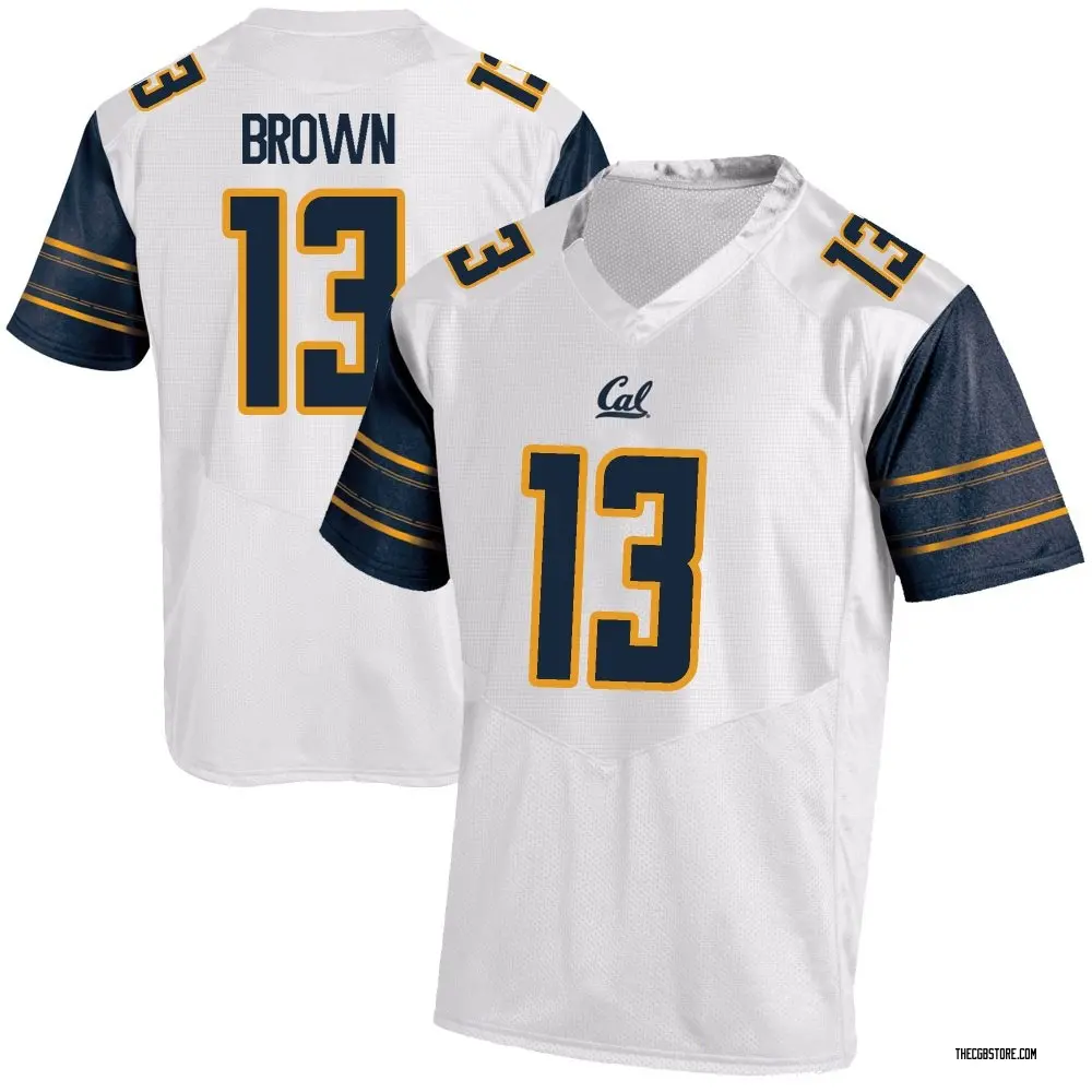 White Replica Men's Devin Brown California Golden Bears Football College Jersey