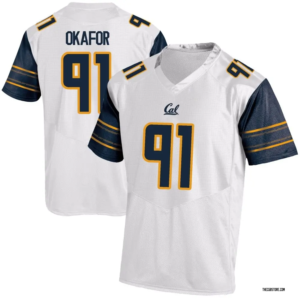 White Replica Men's Ike Okafor California Golden Bears Football College Jersey