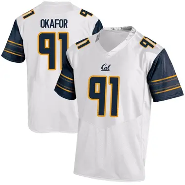 White Replica Men's Ike Okafor California Golden Bears Football College Jersey