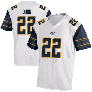 White Replica Men's Tristan Dunn California Golden Bears Football College Jersey