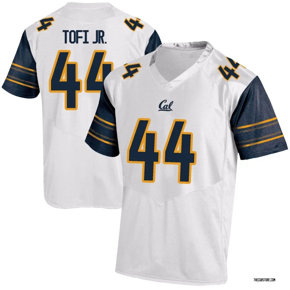 White Replica Youth John Tofi Jr. California Golden Bears Football College Jersey
